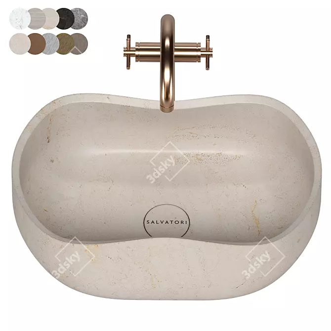 Luxury Salvatori Anima Washbasin Set 3D model image 2