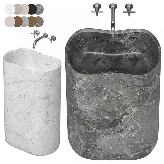 Luxury Salvatori Anima Washbasin Set 3D model image 3