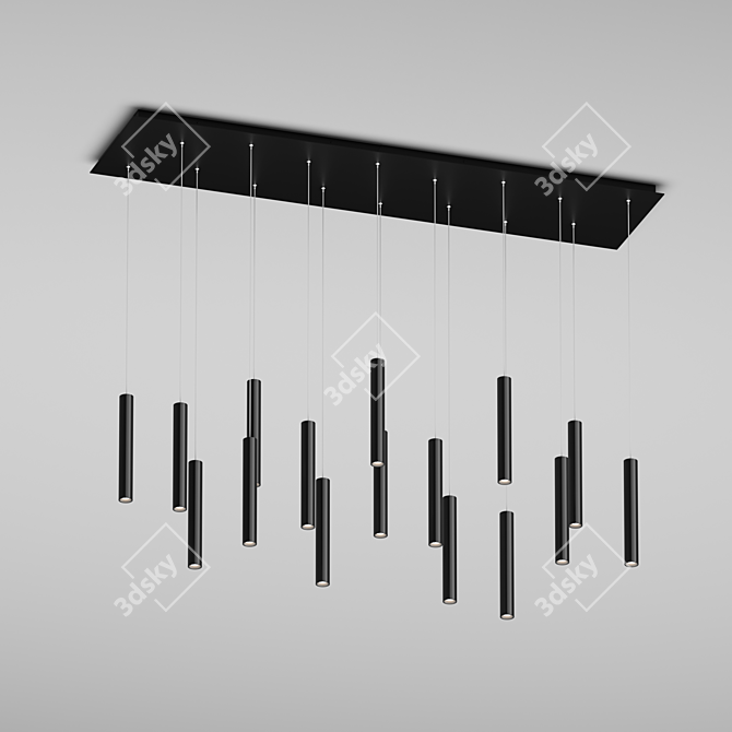 Cascade Cylinder Pendant Light 3D model image 1