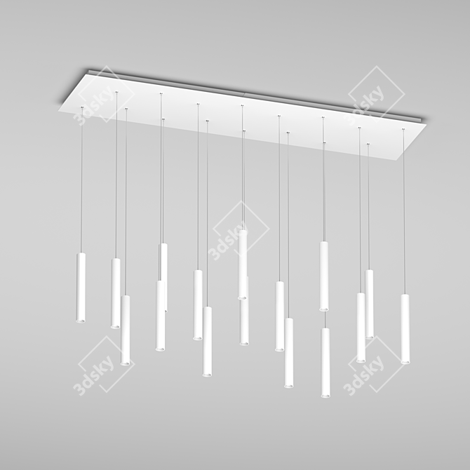 Cascade Cylinder Pendant Light 3D model image 2