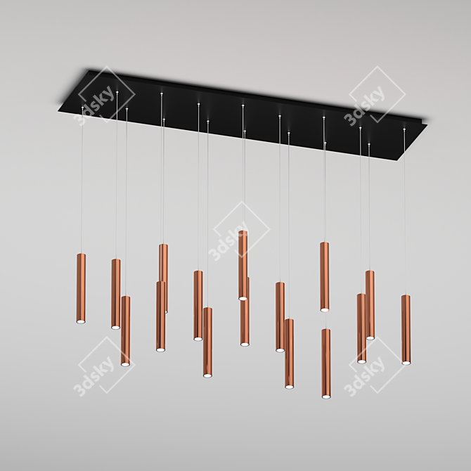 Cascade Cylinder Pendant Light 3D model image 3