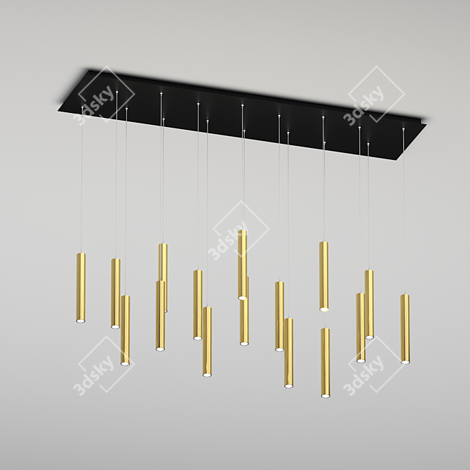 Cascade Cylinder Pendant Light 3D model image 4