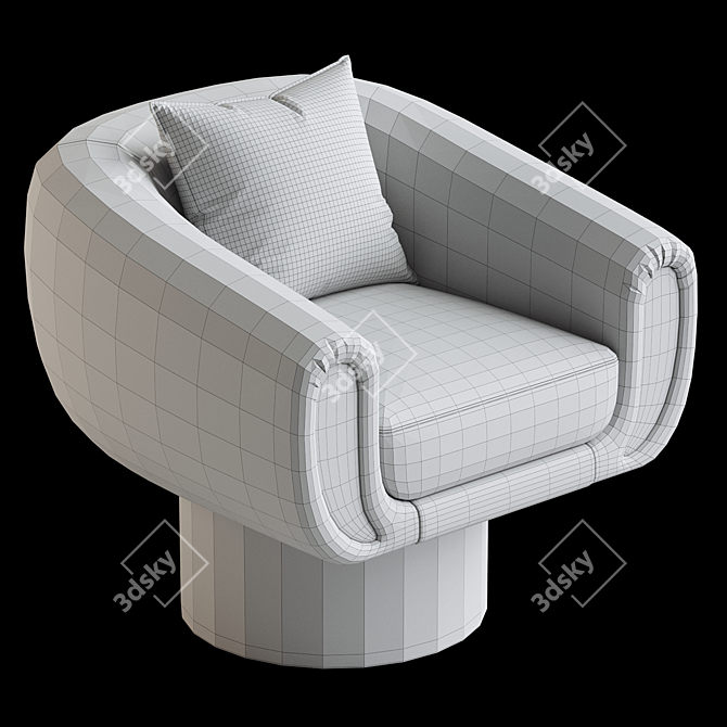 Elegant Rotating Chair Design 3D model image 4