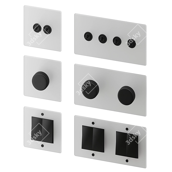 Corston Glass Switches and Sockets 3D model image 3