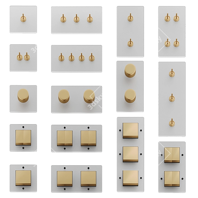 Corston Glass Switches and Sockets 3D model image 9