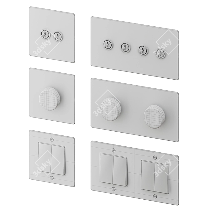 Corston Glass Switches and Sockets 3D model image 17