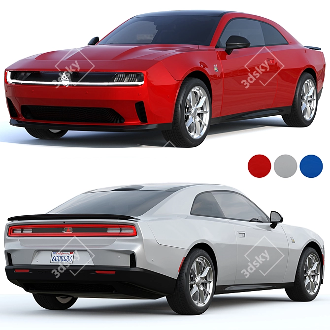 2024 Dodge Charger Daytona: Electric Power 3D model image 1