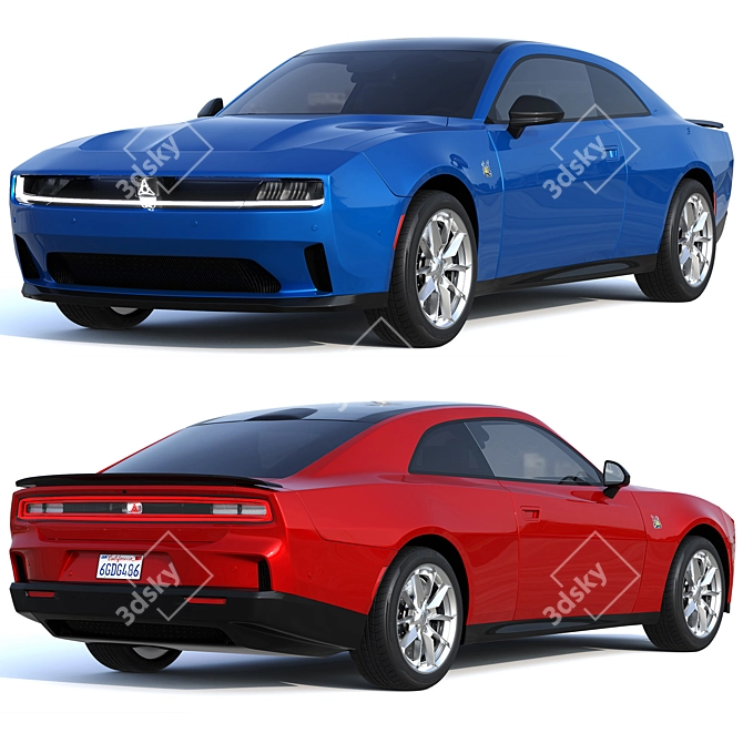 2024 Dodge Charger Daytona: Electric Power 3D model image 2