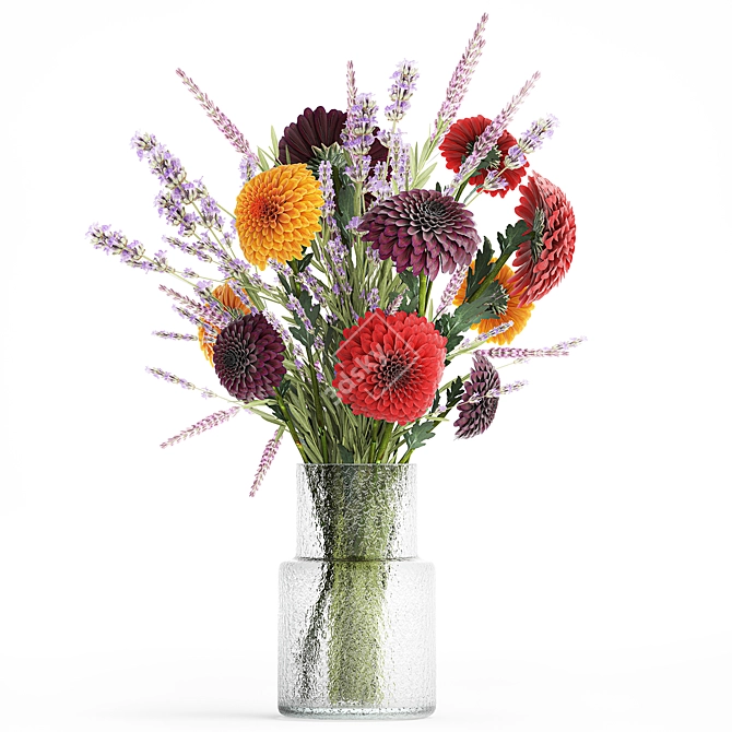 Field Flowers Bouquet Set 3D model image 1