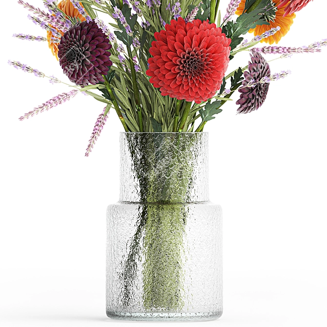 Field Flowers Bouquet Set 3D model image 4