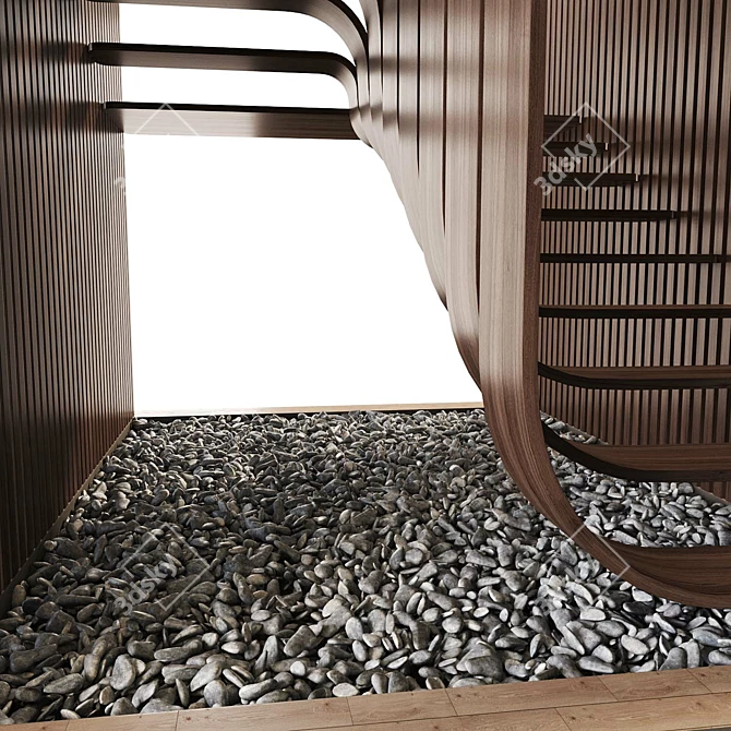 Bent Wooden Staircases 3D model image 4