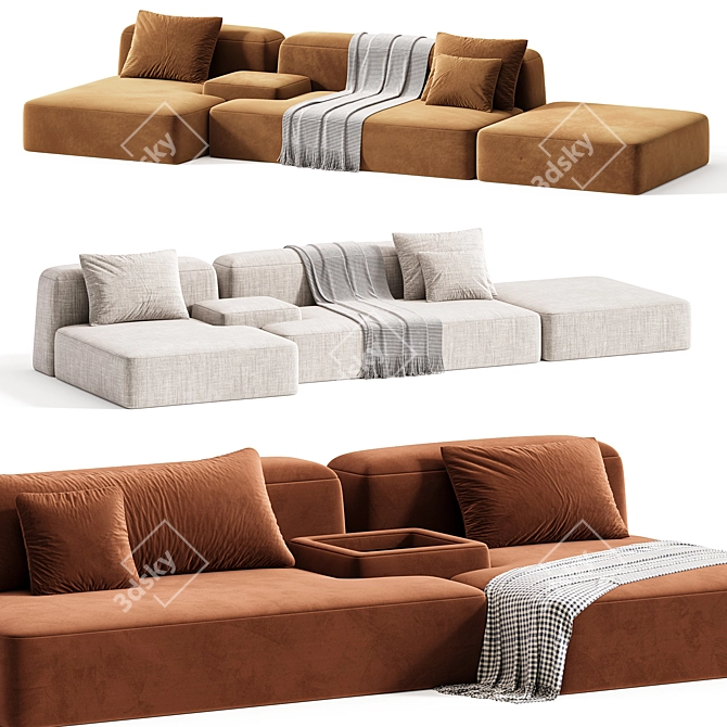 Modular Sofa Thassos 2015 3D model image 2