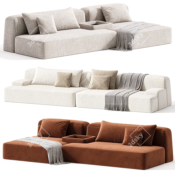 Modular Sofa Thassos 2015 3D model image 3