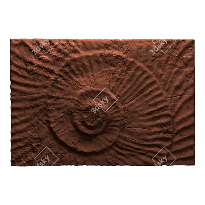 Gypsum Relief Panel - Stain Trail 3D model image 4