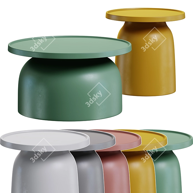 Scandi Round Coffee Table 2014 3D model image 1