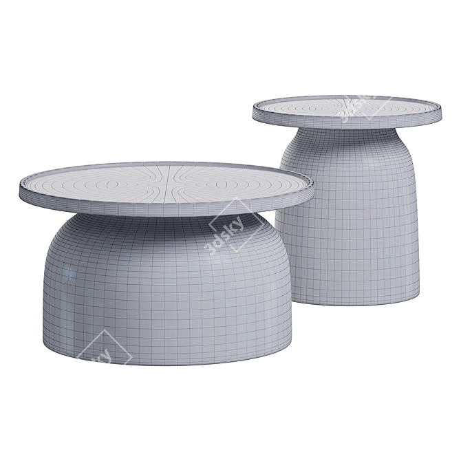 Scandi Round Coffee Table 2014 3D model image 3