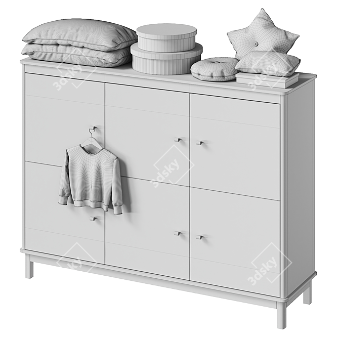 Ellipse Low Wardrobe Classic 3D model image 4