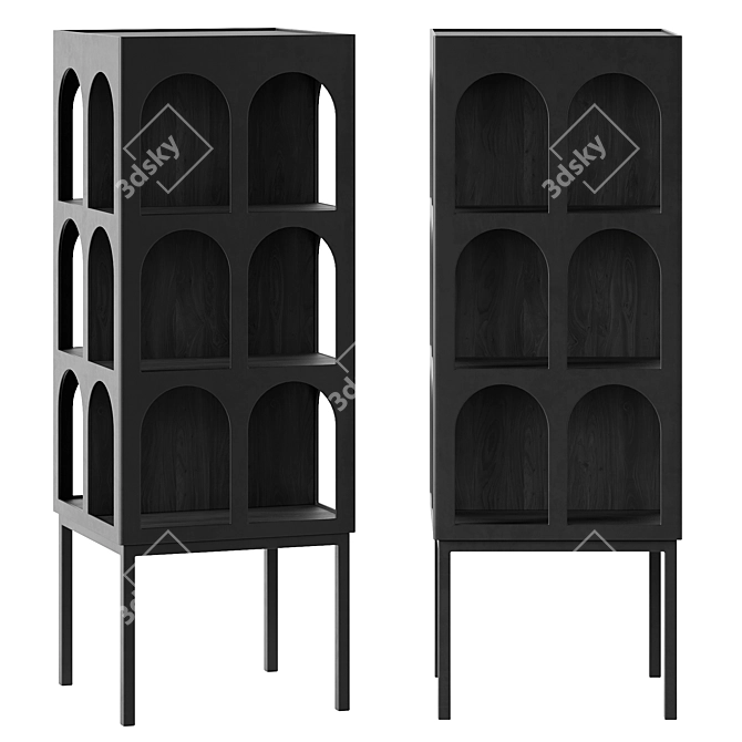 Island Cabinets Set in Sizes 3D model image 2