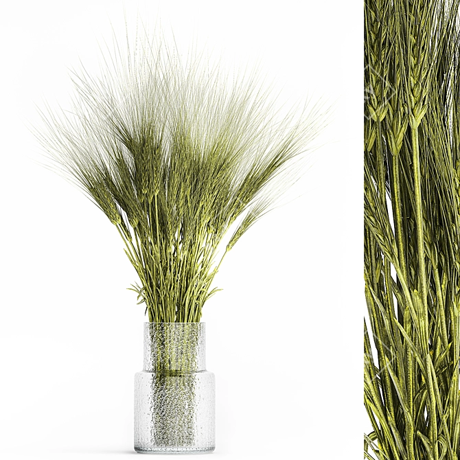 Green Wheat Field Bouquet  3D model image 1