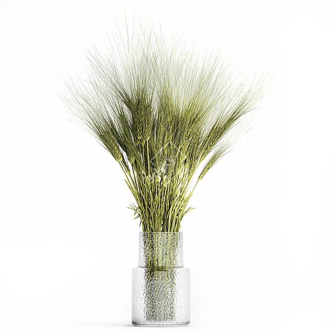 Green Wheat Field Bouquet  3D model image 5