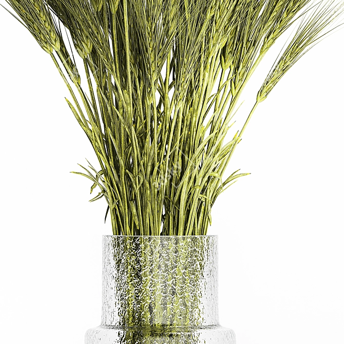 Green Wheat Field Bouquet  3D model image 6