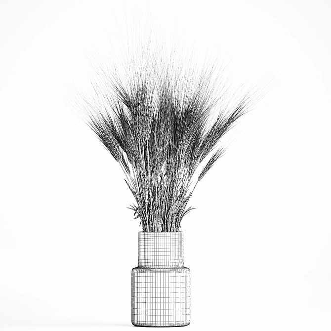 Green Wheat Field Bouquet  3D model image 7