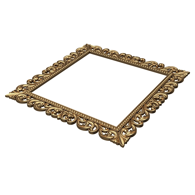 Elegant Classic 3D Frame Mirror 3D model image 5