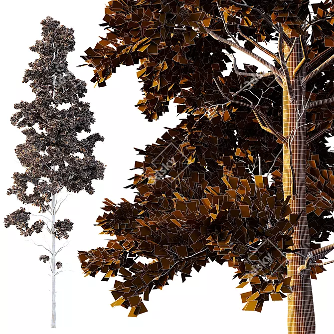 Pin Tree Collection 3D Models 3D model image 4