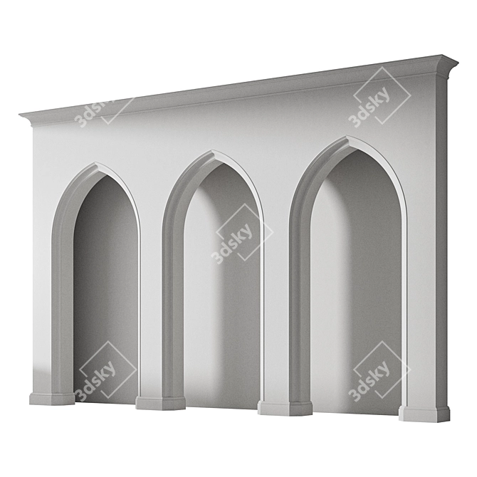 Customizable Model Arabic Arch 3D model image 5