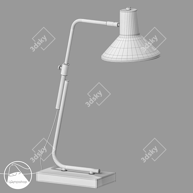 Modern Black Table Lamp 40cm 3D model image 2