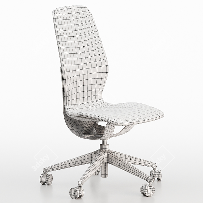 Ergonomic SILQ Armless Chair 3D model image 7