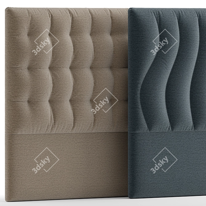 Headboard 6: Dual Design Options 3D model image 5