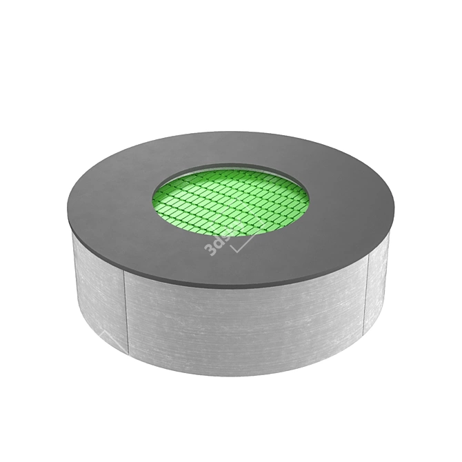 Compact Circle In-ground Trampoline 3D model image 3