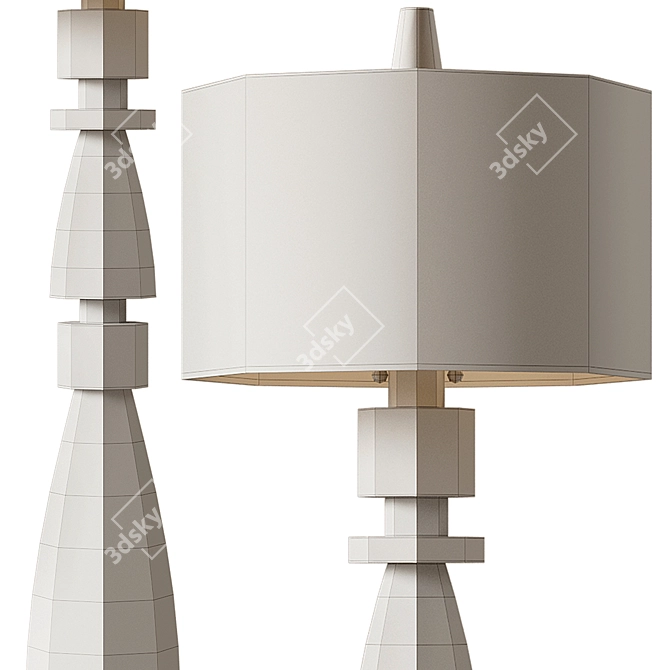 1stdibs Sculptural Wood Floor Lamp 3D model image 8