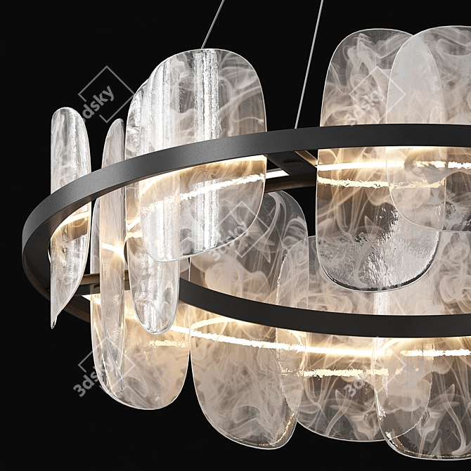 Sleek LED Pendant Lights 3D model image 2