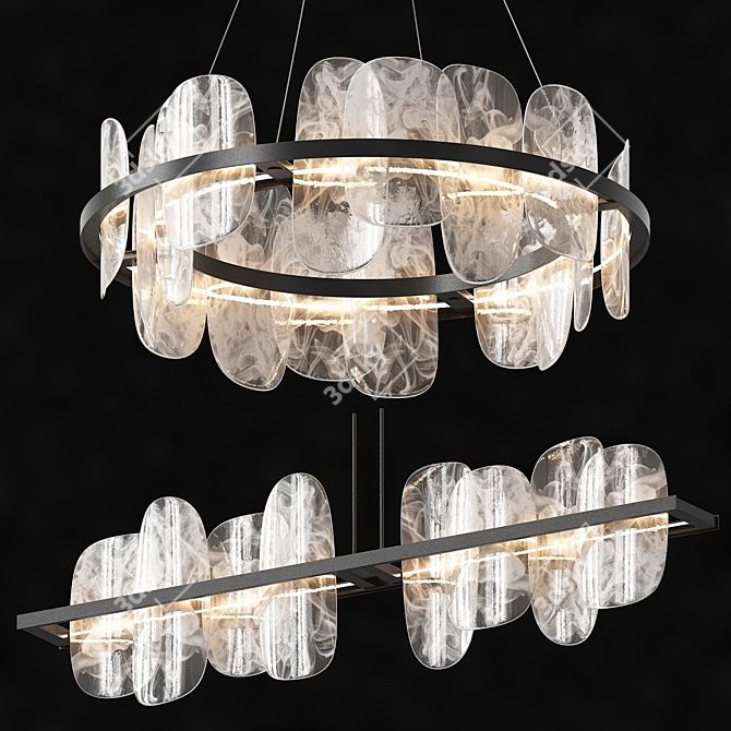 Sleek LED Pendant Lights 3D model image 3