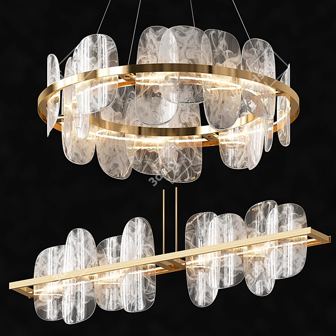 Sleek LED Pendant Lights 3D model image 5