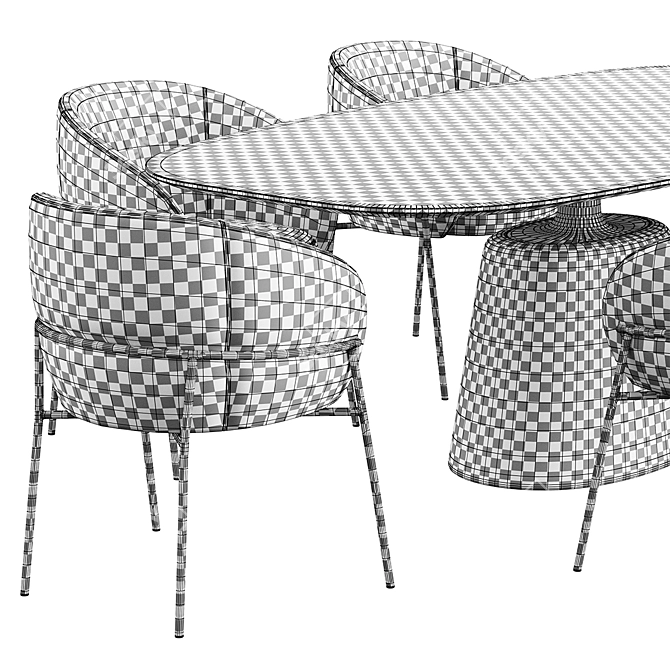 RIMO Set: Chair & Table 3D model image 6