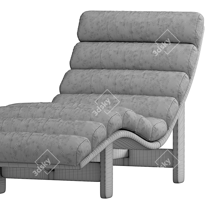 Elegant Upholstered Philippe Chaise Lounge 3D model image 7