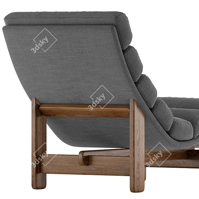 Elegant Upholstered Philippe Chaise Lounge 3D model image 12