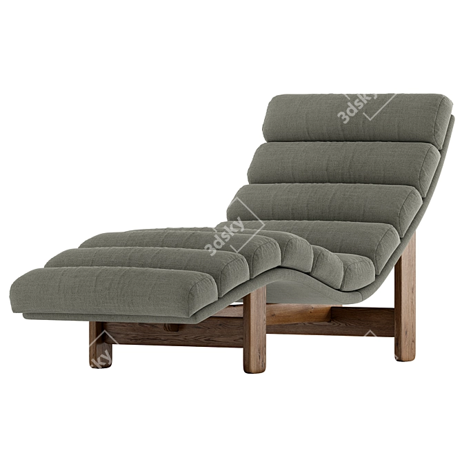 Elegant Upholstered Philippe Chaise Lounge 3D model image 22