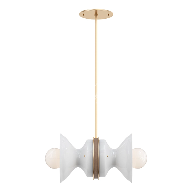 Elegant Regent Pendant Light 3D model image 3