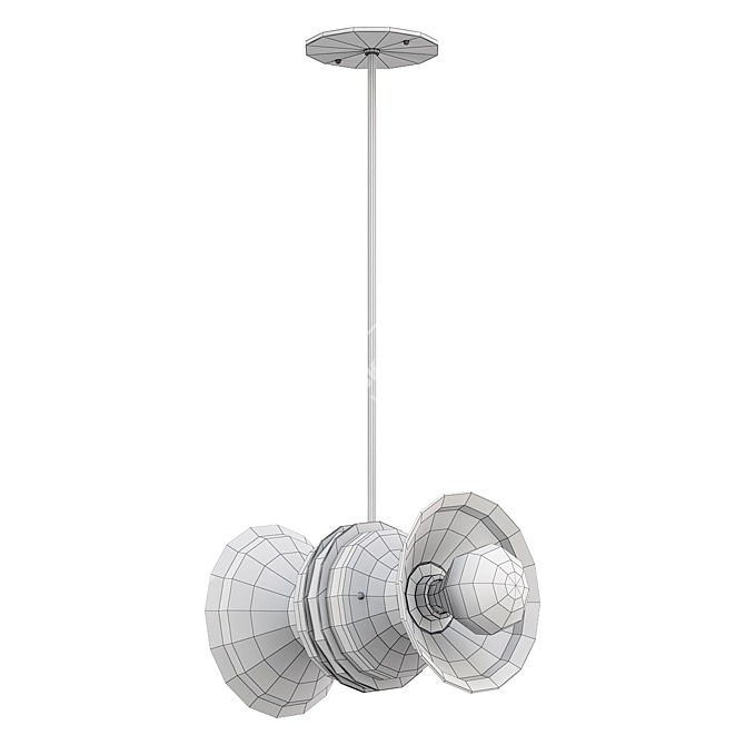 Elegant Regent Pendant Light 3D model image 5