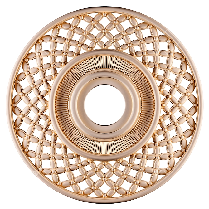 Elegant Ceiling Medallion 56 3D model image 1