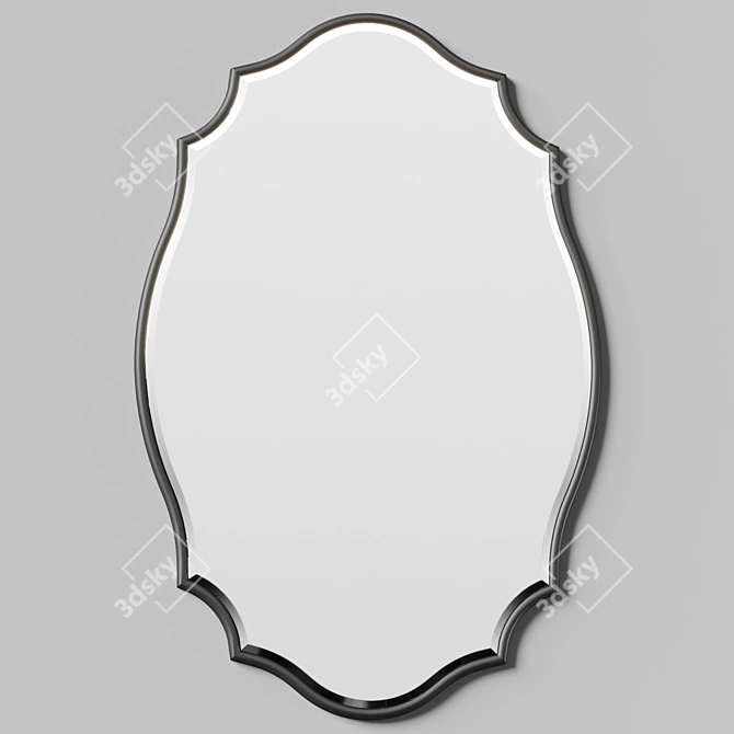 Moroccan-Inspired Oval Wall Mirror 3D model image 2