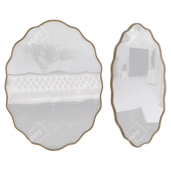 Elegant Dantone Home Elsa Mirror 3D model image 1