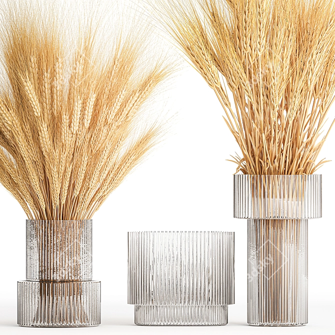 Summer Field Wheat Bouquet 3D model image 3