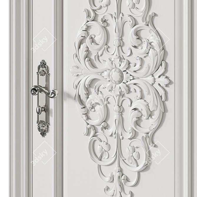 Classic Door 565. Vray Rendered 3D model image 3