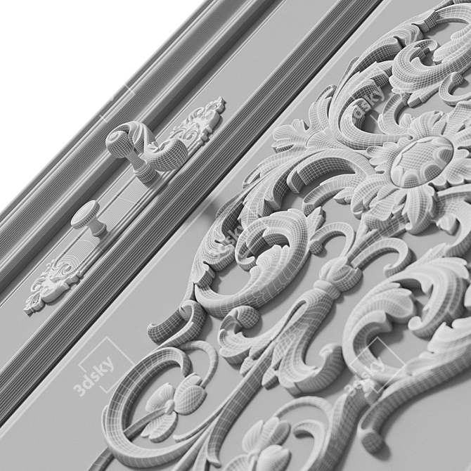 Classic Door 565. Vray Rendered 3D model image 5