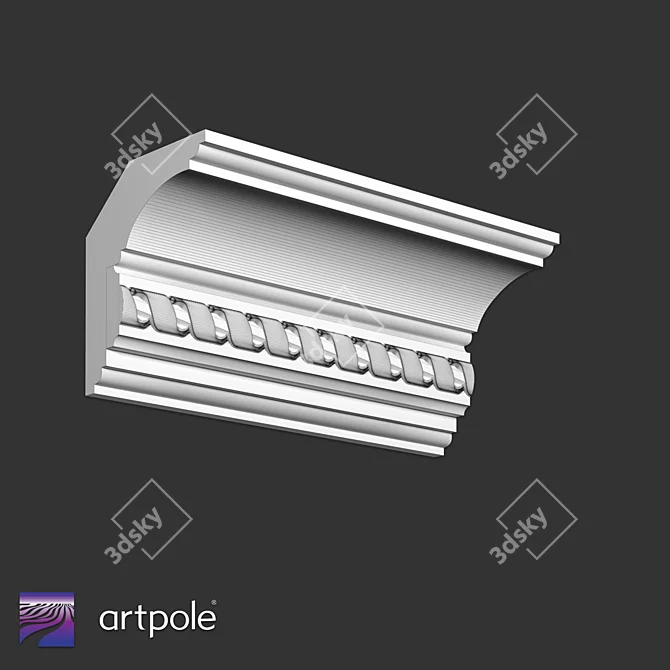 SK32N Decorative Cornice: Artisan Gypsum 3D model image 2